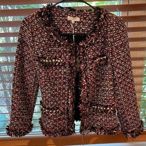 Colorful Blazer with Pearl Details